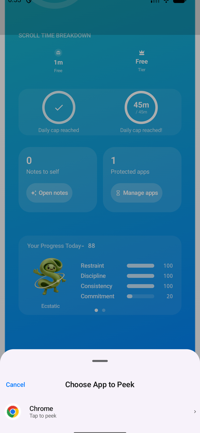 Android Peek View