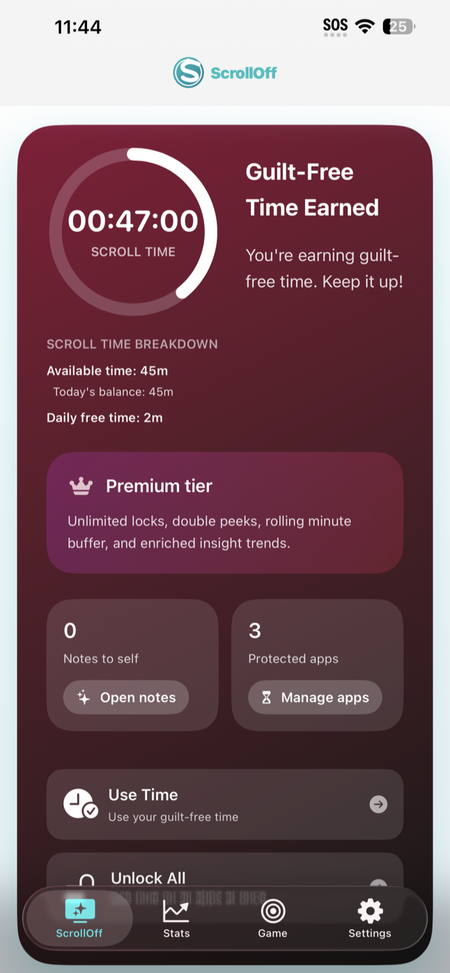 ScrollOff App Screenshot 2